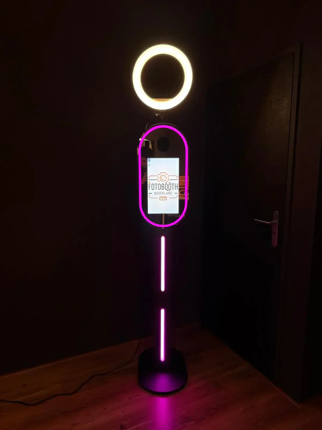 Compacte spiegel fotobooth op paal