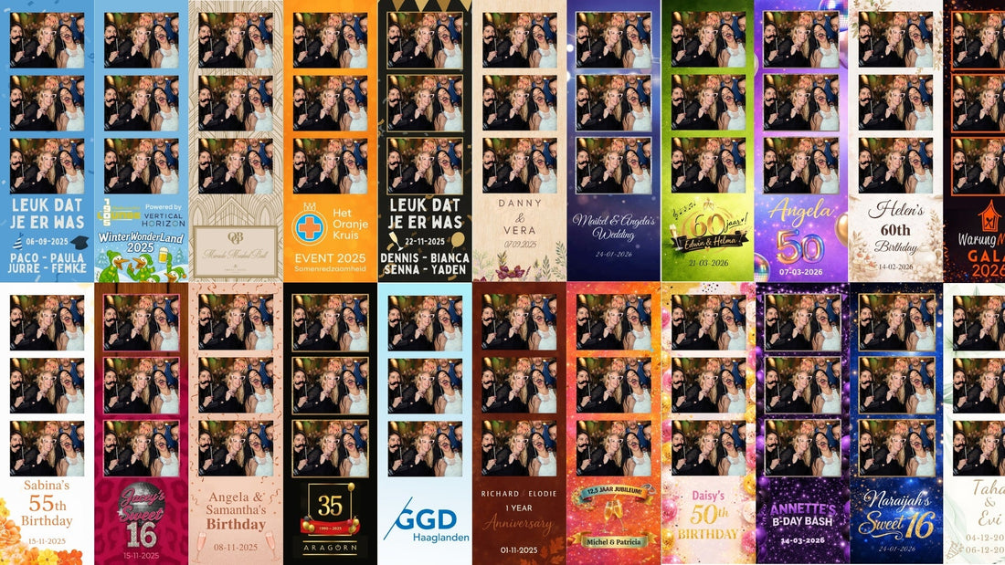 gepersonaliseerde fotostrips - fotobooth personaliseren passend bij jouw event