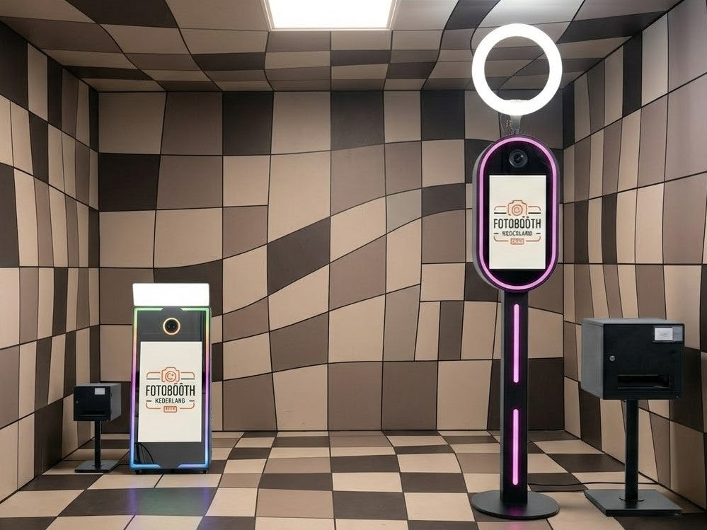 ruimte luxe xl spiegel fotobooth en compacte booth op paal